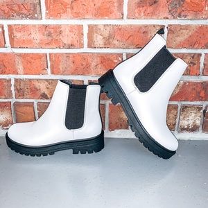 White Chelsea Ankle Boots